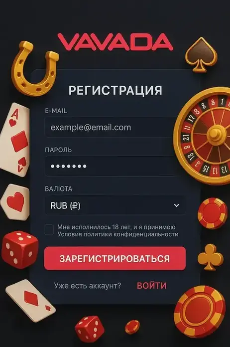 Vavada регистрация аккаунта Vavada регистрация